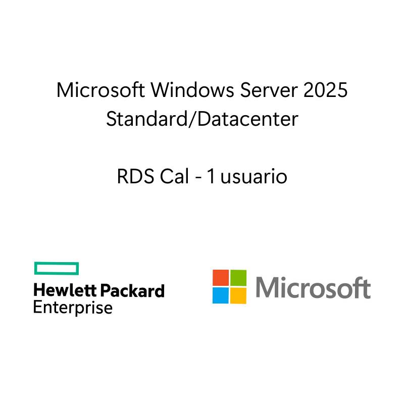 LTU de Microsoft Windows Server 2025 con servicio de escritorio remoto 1 usuario CAL WW - LTU de Microsoft Windows Server 2025 con servicio de escritorio remoto 1 usuario CAL WW -